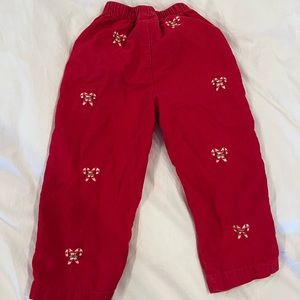 Anavini Embroidered Candy Cane Pants